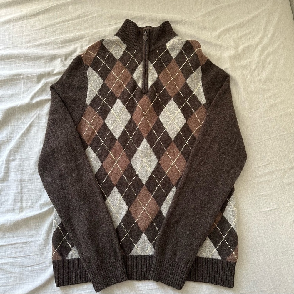 Vintage Lambswool Quarter Zip Sweater